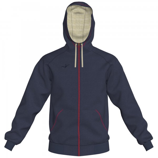 SWEATSHIRT ZIPPER HOODIE COTTON NAVY