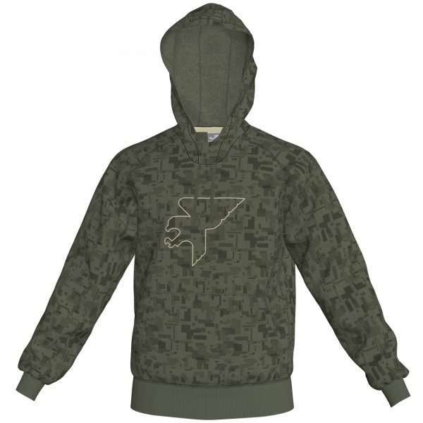 SWEATSHIRT HOODIE COTTON CAMO KAKY