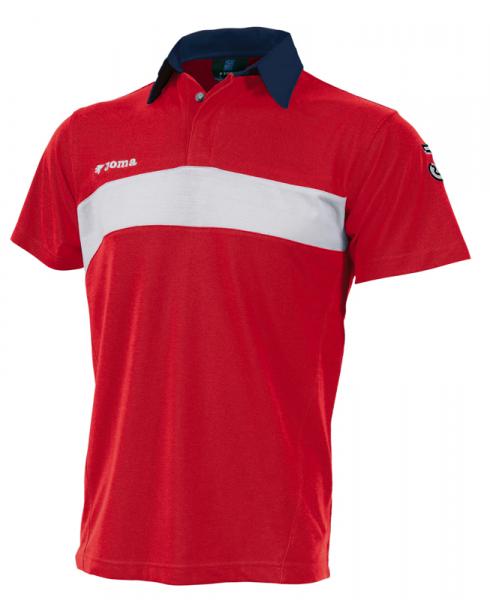 POLO T SHIRT DANUBIO POLYESTER NAVY RED