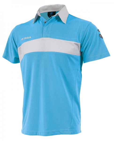 POLO T SHIRT DANUBIO POLYESTER TURQUOISE WHIT