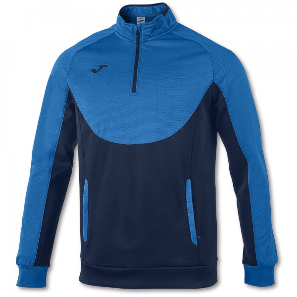 SWEATSHIRT WITH 1/2 ZIP ESSENTIAL ROYAL BLUE-NAVY BLUE