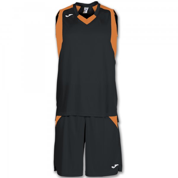 SET FINAL BLACK-ORANGE SLEEVELESS