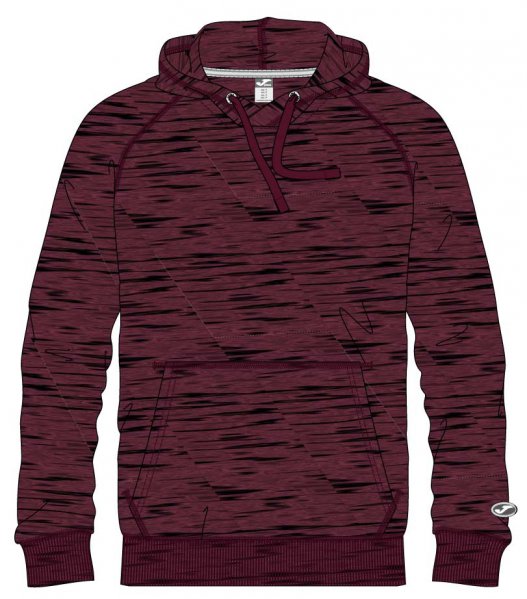 HOODED SWEATSHIRT BURGUNDY MELANGE