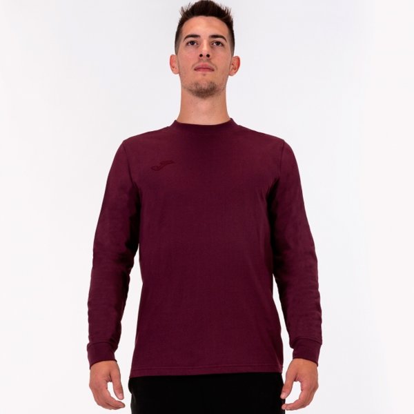 T-SHIRT BURGUNDY L/S