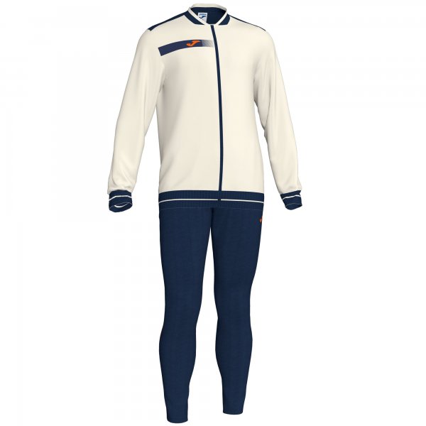 TRACKSUIT OPEN WHITE CRUDE-NAVY