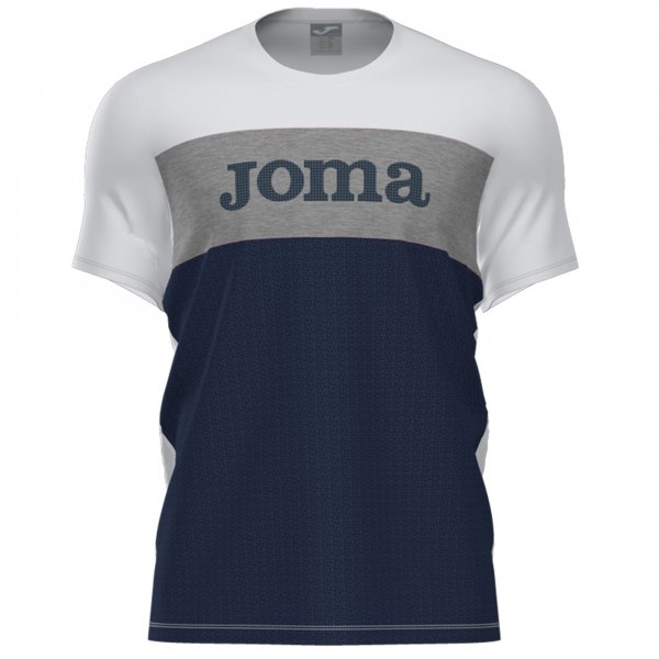 XIVARES T-SHIRT WHITE-DARK NAVY-LIGHT MELANGE S/S