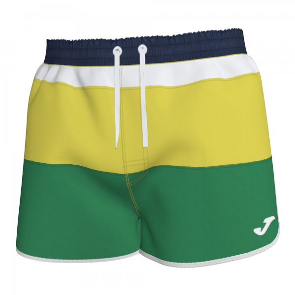 PARADIS SWIMSUIT SHORT GREEN-YELLOW LIME-NAVY