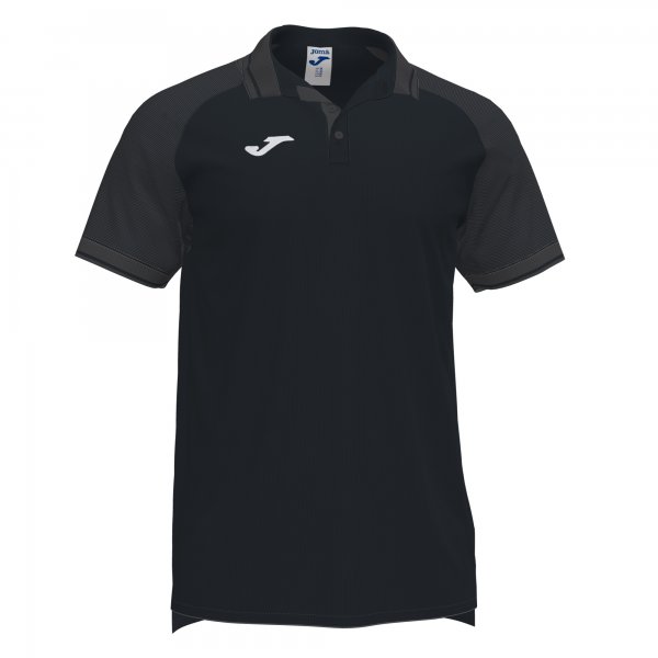 ESSENTIAL II POLO BLACK-ANTHRACITE S/S