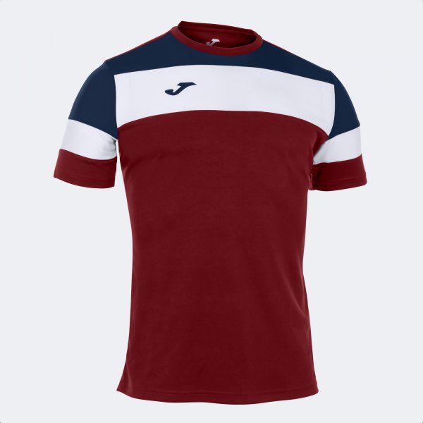 CREW IV COTTON T-SHIRT BURGUNDY-DARK NAVY S/S