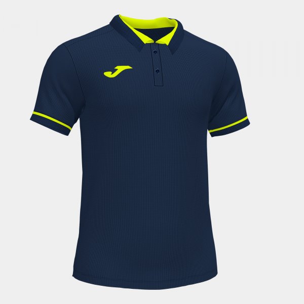 CHAMPIONSHIP VI SHORT SLEEVE POLO NAVY FLUOR YELLOW