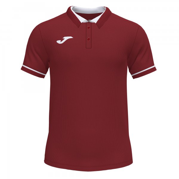 CHAMPIONSHIP VI SHORT SLEEVE POLO BURGUNDY WHITE