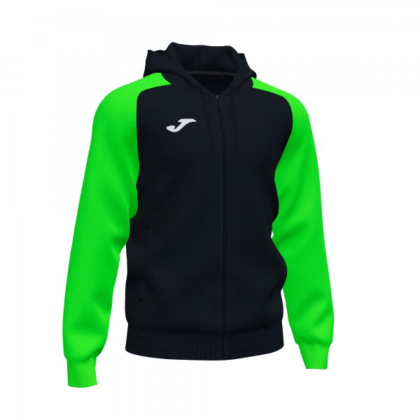 ACADEMY IV ZIP-UP HOODIE BLACK FLUOR GREEN