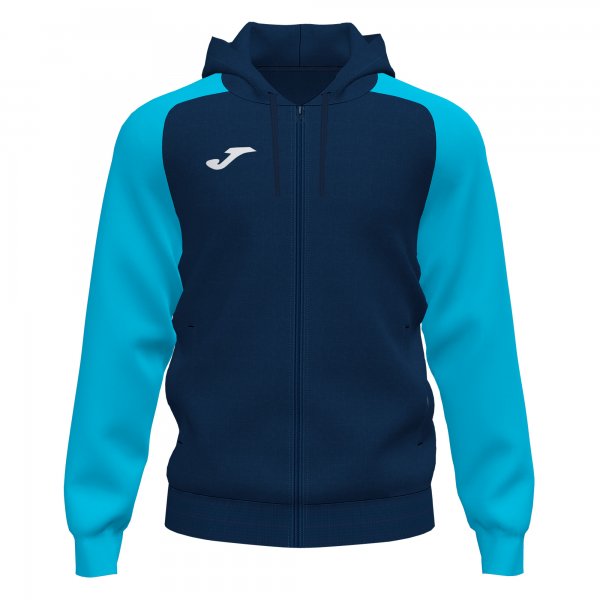 ACADEMY IV ZIP-UP HOODIE NAVY FLUOR TURQUOISE