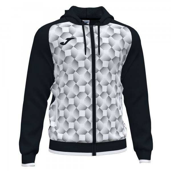 SUPERNOVA III ZIP-UP HOODIE BLACK WHITE