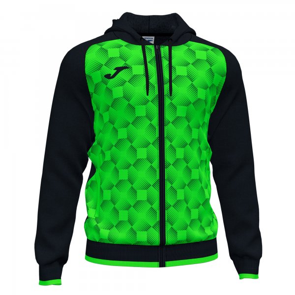 SUPERNOVA III ZIP-UP HOODIE BLACK FLUOR GREEN