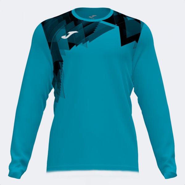 ZAMORA VI LONG SLEEVE T-SHIRT BLACK FLUOR CORAL