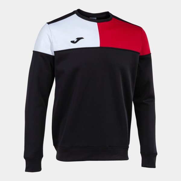 CREW V SWEATSHIRT BLACK RED