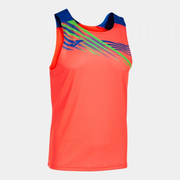 ELITE X SLEEVELESS SHIRT FLUOR CORAL ROYAL