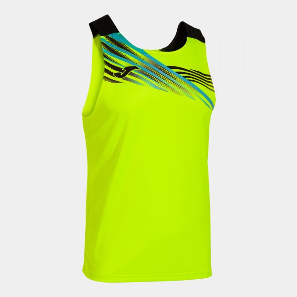 ELITE X SLEEVELESS SHIRT FLUOR YELLOW BLACK