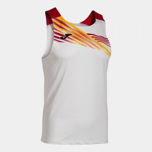 ELITE X SLEEVELESS SHIRT WHITE RED