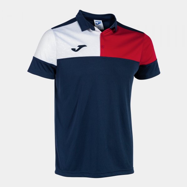 CREW V SHORT SLEEVE POLO NAVY RED