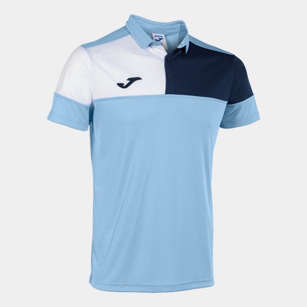 CREW V SHORT SLEEVE POLO SKY BLUE NAVY