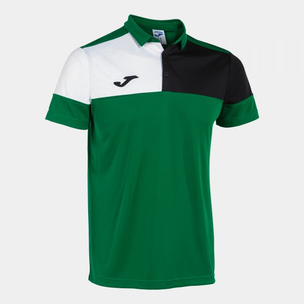 CREW V SHORT SLEEVE POLO GREEN BLACK