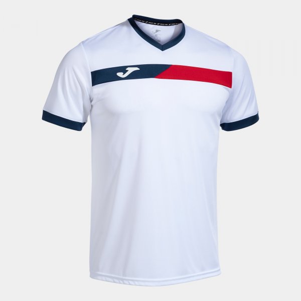 COURT SHORT SLEEVE T-SHIRT WHITE RED