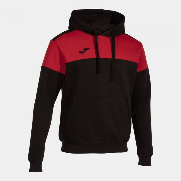 CREW V HOODIE BLACK RED