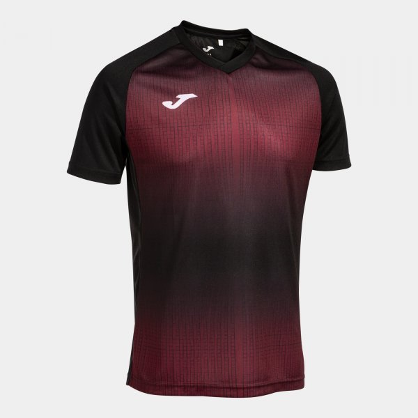 TIGER V SHORT SLEEVE T-SHIRT BLACK BURGUNDY