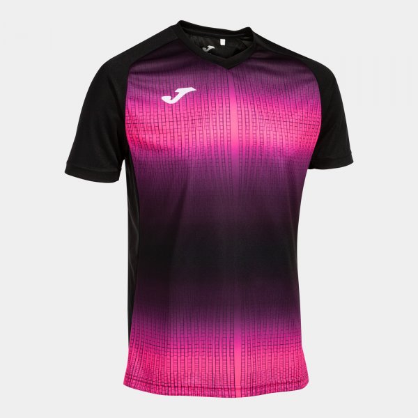 TIGER V SHORT SLEEVE T-SHIRT BLACK FLUOR PINK