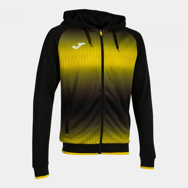 TIGER V ZIP-UP HOODIE BLACK YELLOW