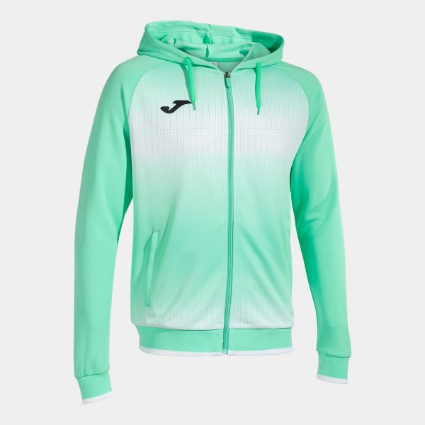 TIGER V ZIP-UP HOODIE GREEN WHITE