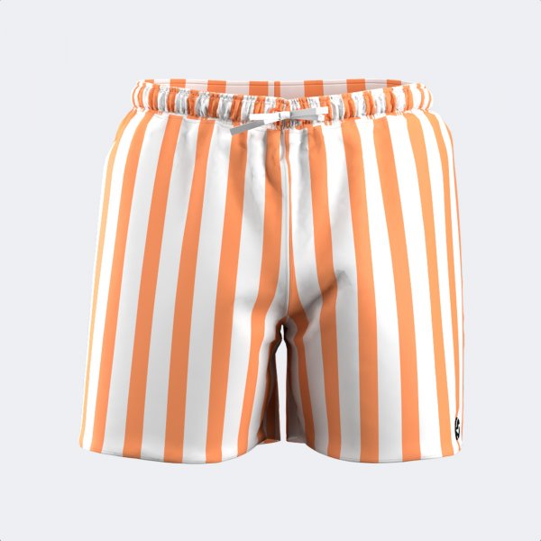 PARTY SWIM SHORTS ORANGE WHITE