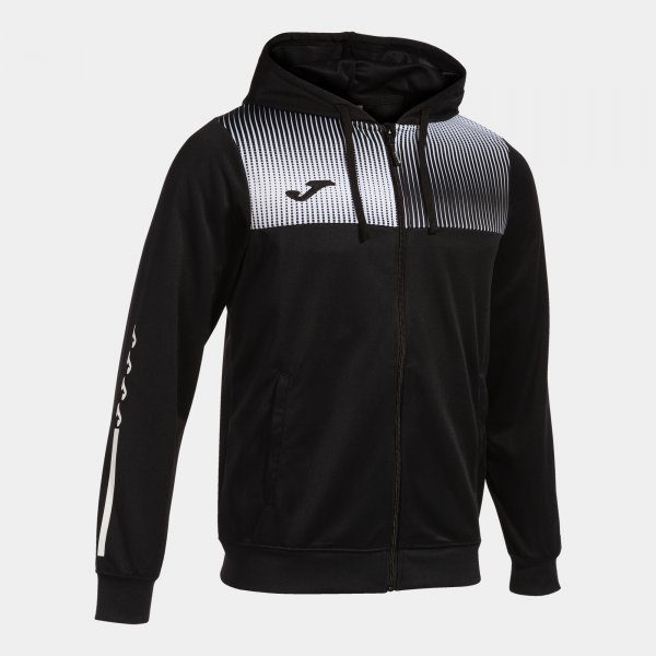 ECO SUPERNOVA ZIP-UP HOODIE BLACK WHITE