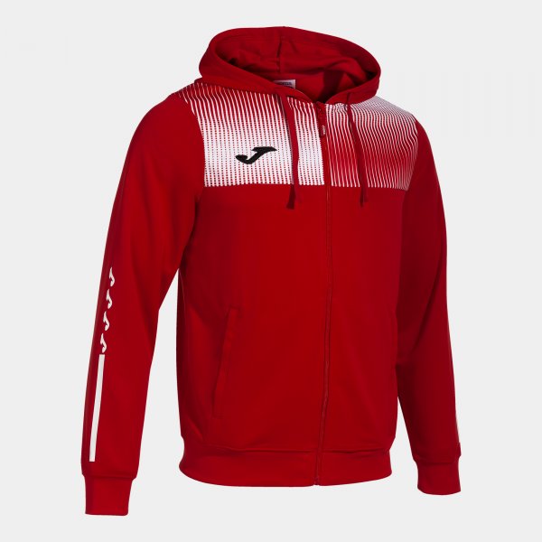 ECO SUPERNOVA ZIP-UP HOODIE RED WHITE