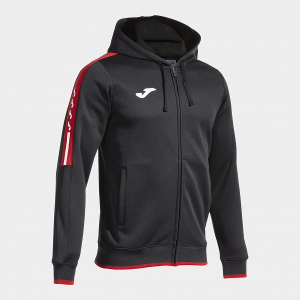 OLIMPIADA ZIP-UP HOODIE BLACK RED