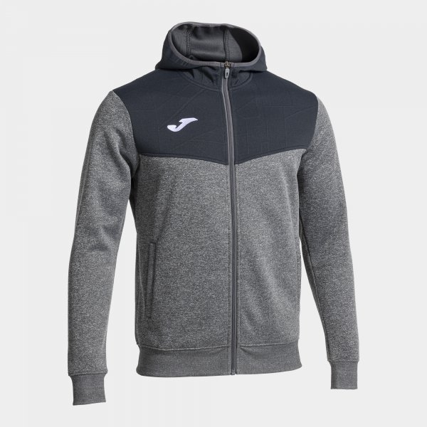 CAMPUS STREET ZIP-UP HOODIE MELANGE GREY