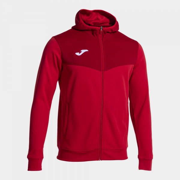 CAMPUS STREET ZIP-UP HOODIE RED