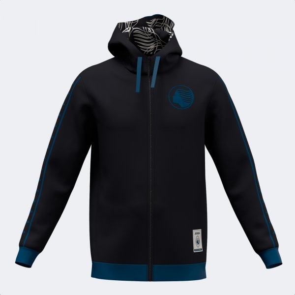 ATALANTA ZIP-UP HOODIE BLACK NAVY BLUE