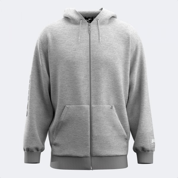 URBAN STREET ZIP-UP HOODIE MELANGE GRAY