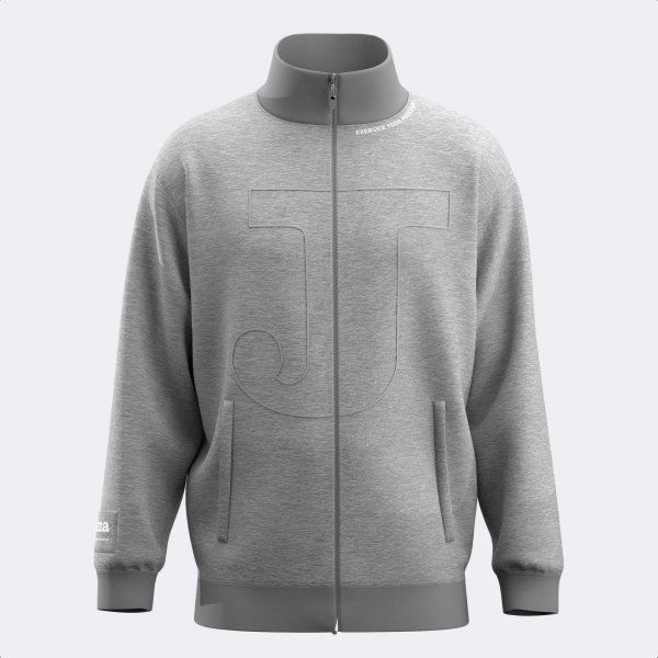 URBAN STREET FULL ZIP SWEATSHIRT MELANGE GRAY
