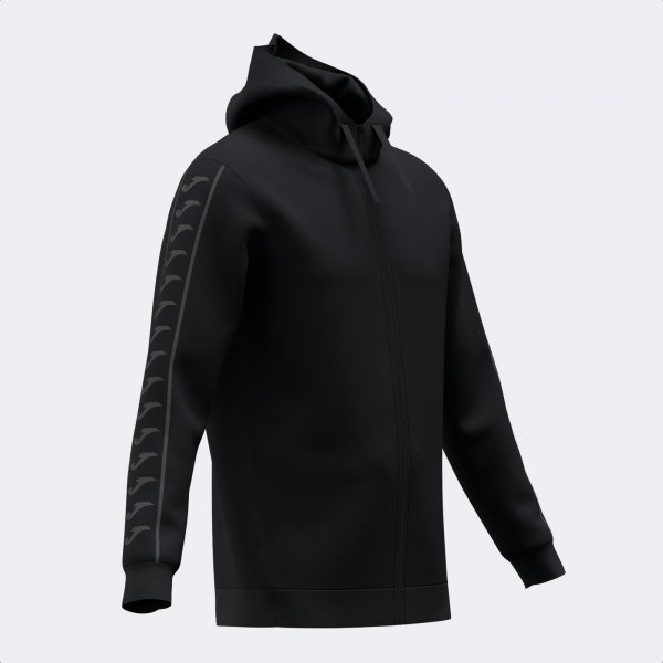 ICONO STREET ZIP-UP HOODIE BLACK DARK GRAY