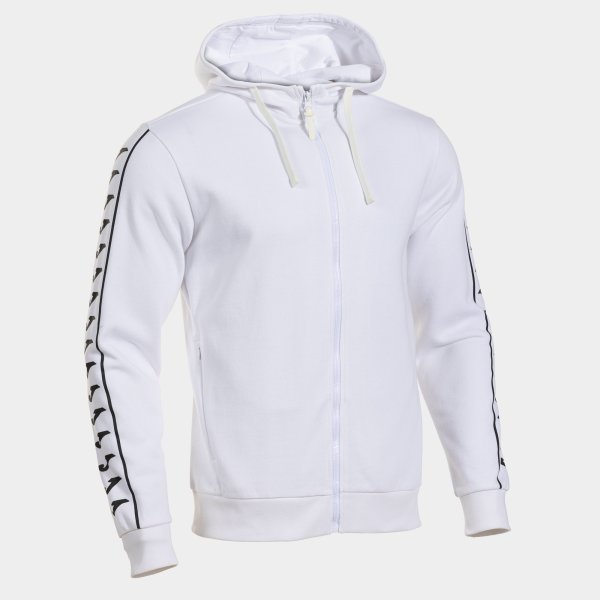 ICONO STREET ZIP-UP HOODIE WHITE BLACK