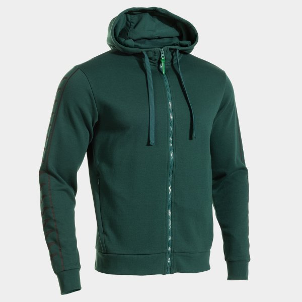 ICONO STREET ZIP-UP HOODIE GREEN BLACK