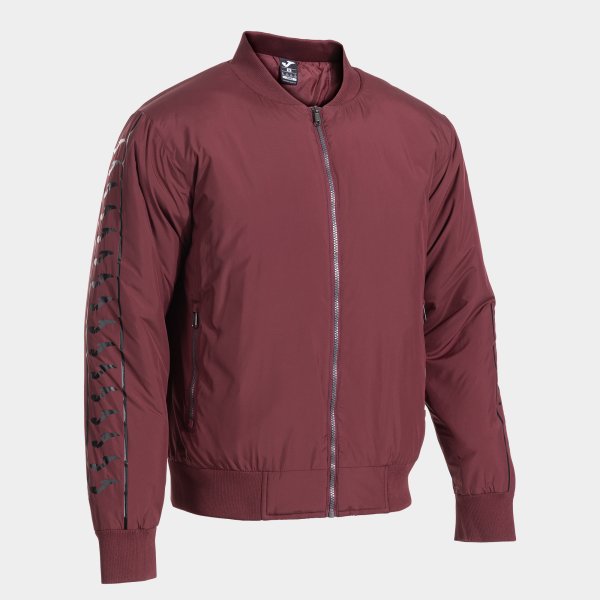 ICONO STREET BOMBER JACKET BURGUNDY BLACK