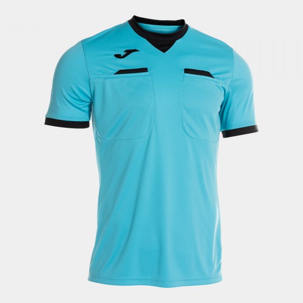 REFEREE SHORT SLEEVE T-SHIRT FLUOR TURQUOISE BLACK