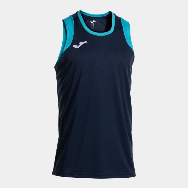 CANCHA SLEEVELESS SHIRT DARK NAVY FLUOR TURQUOISE