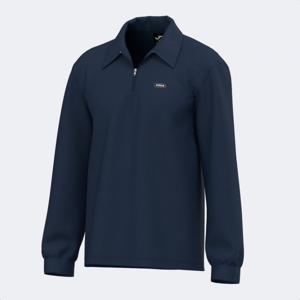 MIMETIC LONG SLEEVE POLO NAVY BLUE