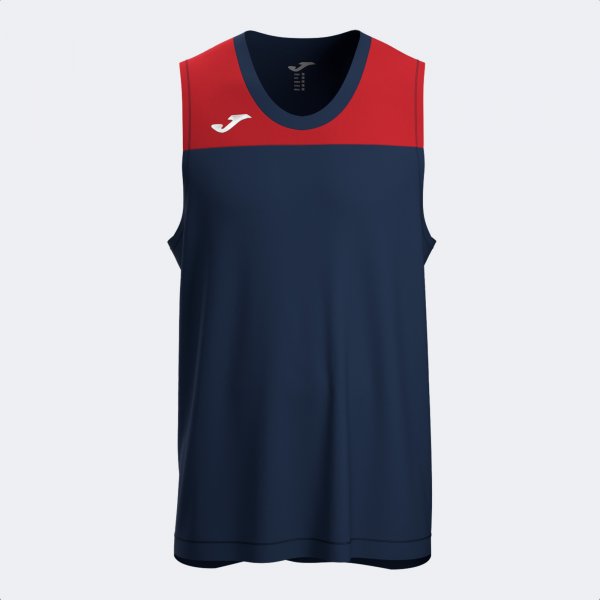 PHOENIX III SLEEVELESS SHIRT DARK NAVY RED